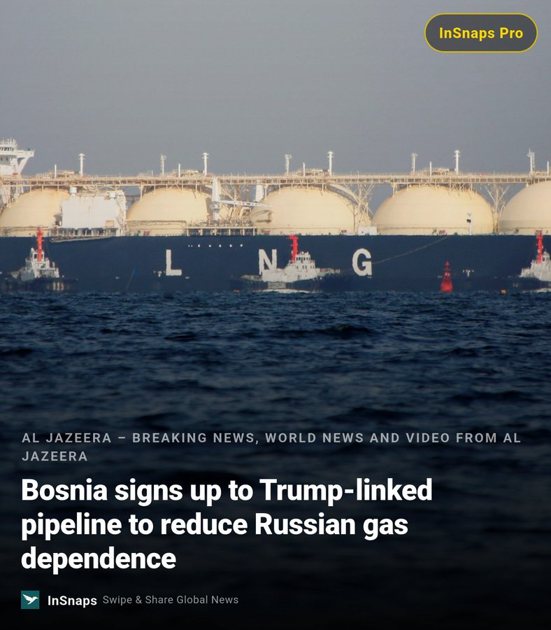 InSnaps shareable news card — LNG pipeline