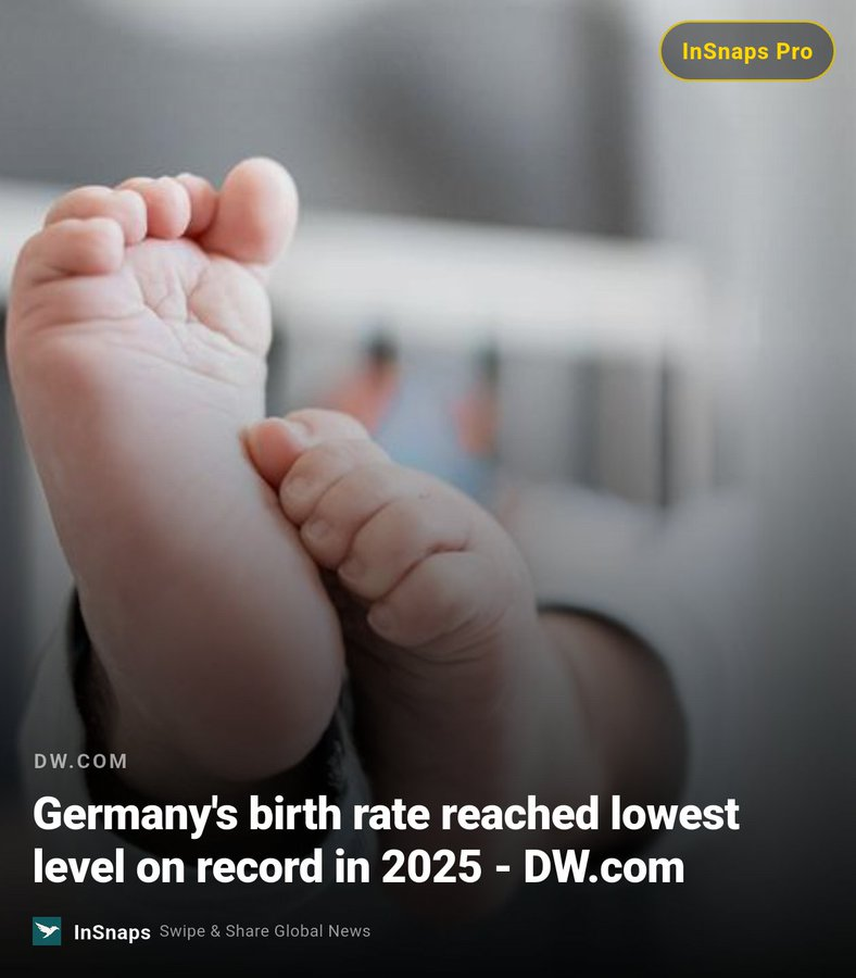 InSnaps shareable news card — Germany birth rate
